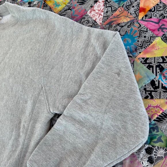 Vintage 90s Champion Reverse Weave Sweatshirt Script Size Small Heather Grey - Picture 3 of 8